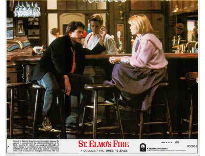 ST. ELMOS FIRE, 1985, cards and stills, Rob Lowe, Demi Moore