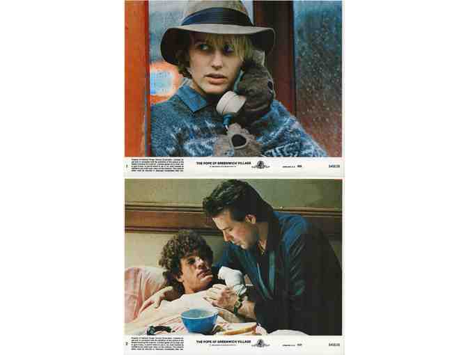 POPE OF GREENWICH VILLAGE, 1984, mini lobby cards, Eric Roberts, Mickey Rourke