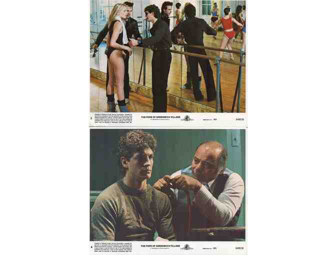 POPE OF GREENWICH VILLAGE, 1984, mini lobby cards, Eric Roberts, Mickey Rourke
