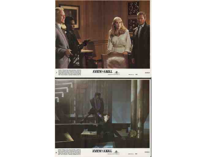 VIEW TO A KILL, 1985, mini lobby cards, Roger Moore, 007, Grace Jones