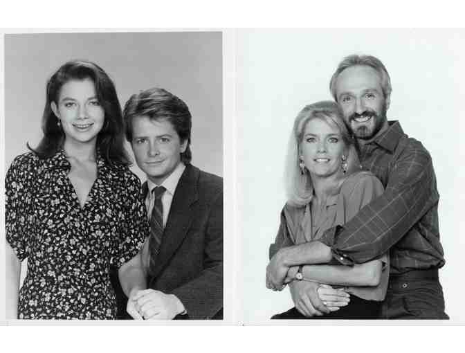 FAMILY TIES, 5 TV stills, Michael Gross, Michael J. Fox