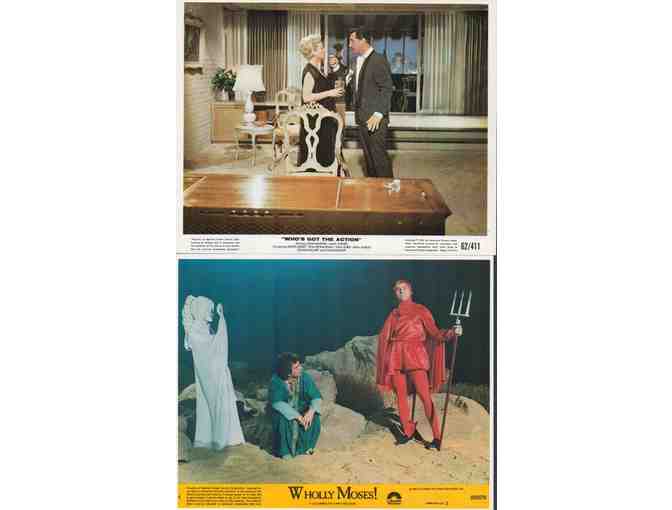 MINI LOBBY CARDS MISC LOT 10, 10 DIFFERENT TITLES 1950s to 1990s
