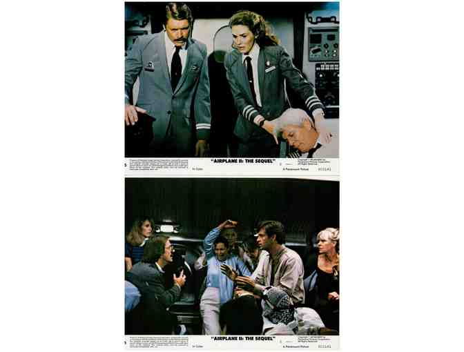 AIRPLANE II: THE SEQUEL, 1982, mini lobby cards, Robert Hays, Julie Hagerty