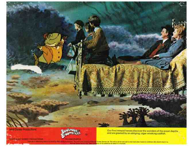 BEDKNOBS AND BROOMSTICKS, 1971, British Front of House cards, Disney