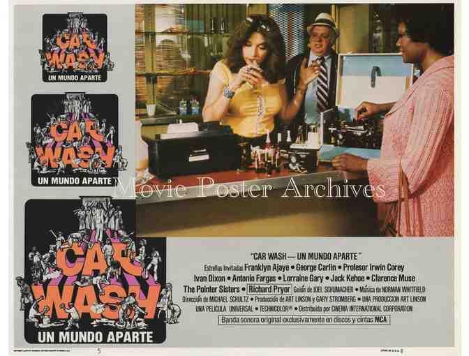 CAR WASH, 1976, lobby cards, Richard Pryor, George Carlin, Pointer Sisters