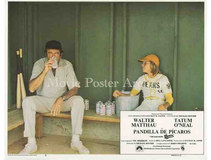 BAD NEWS BEARS, 1976, lobby cards, Walter Matthau, Tatum ONeal
