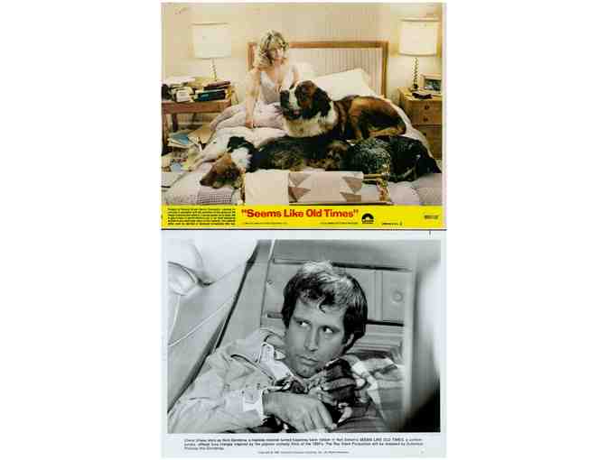 SEEMS LIKE OLD TIMES, 1980, cards and stills, Chevy Chase, Goldie Hawn