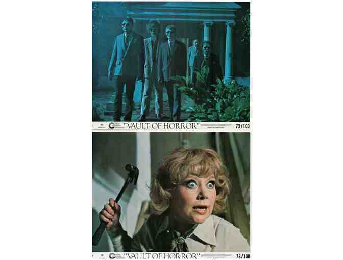 VAULT OF HORROR, 1973, mini lobby cards, Dawn Addams, Curt Jurgens
