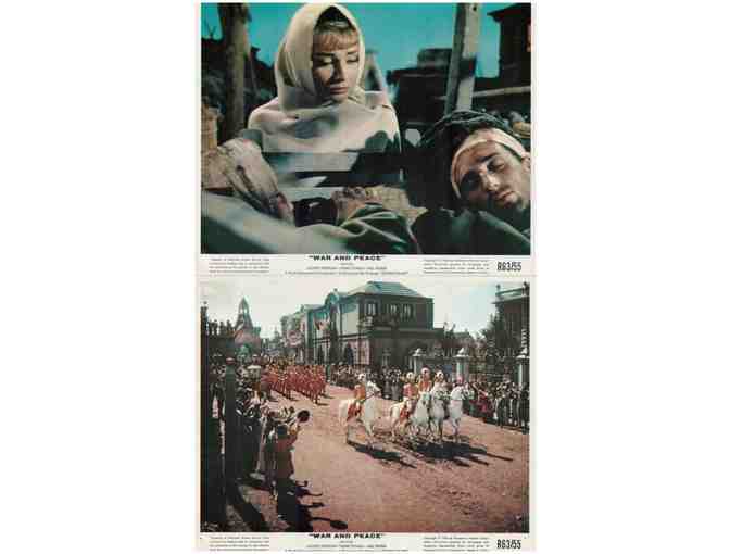 WAR AND PEACE, 1956, mini lobby cards, Audrey Hepburn, Mel Ferrer