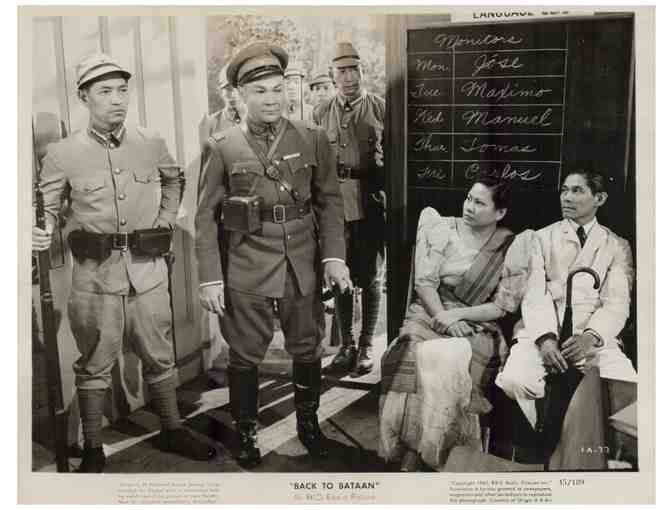 BACK TO BATAAN, 1945, movie stills, John Wayne, Anthony Quinn