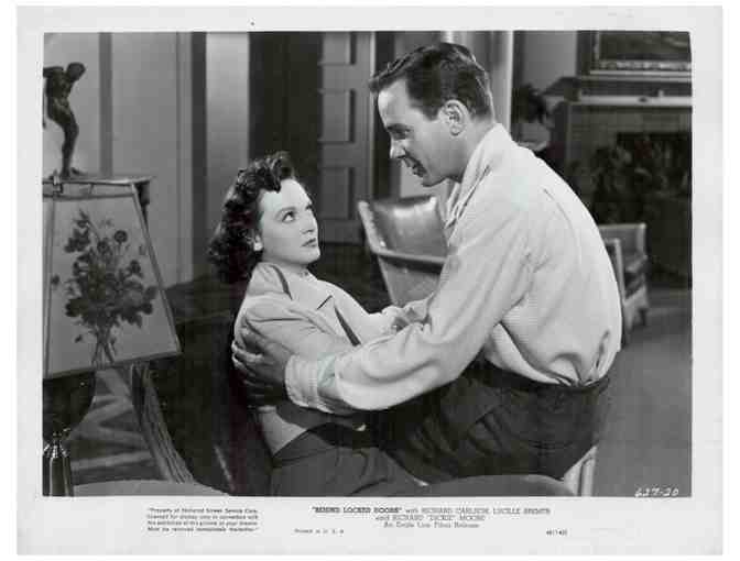 BEHIND LOCKED DOORS, 1948, movie stills, Richard Carlson, Lucille Bremer