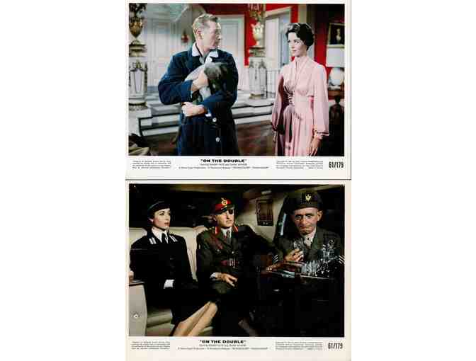 ON THE DOUBLE, 1961, cards and stills, Danny Kaye, Diana Dors