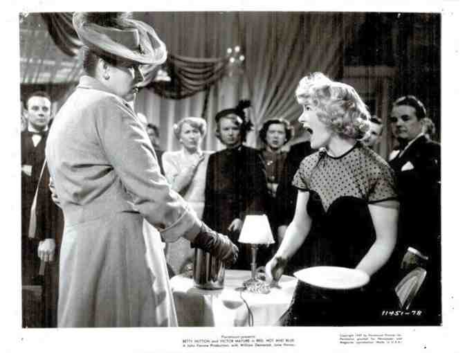 RED HOT AND BLUE, 1949, movie stills, Victor Mature, Betty Hutton