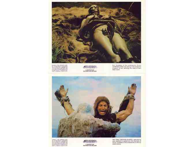 CONQUEST, 1984, mini lobby cards, George Rivero, Maria Scola