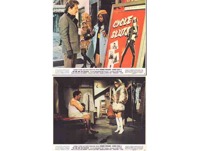 OWL AND THE PUSSYCAT, 1970, mini lobby cards, Barbra Streisand, George Segal