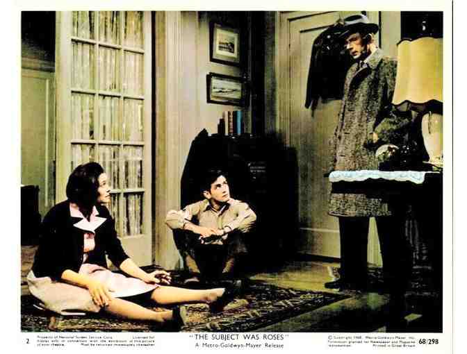 SUBJECT WAS ROSES, 1968, mini lobby cards, Martin Sheen, Patricia Neal