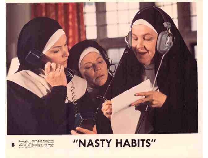NASTY HABITS, 1977, mini lobby cards, Glenda Jackson, Jerry Stiller, Rip Torn