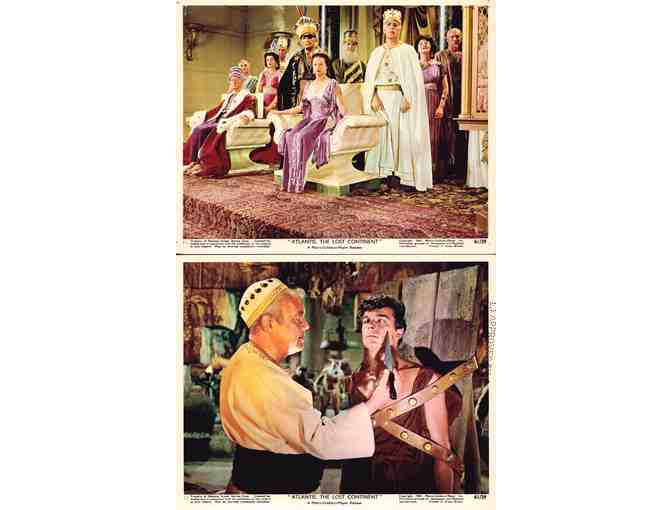 ATLANTIS THE LOST CONTINENT, 1961, mini lobby cards, Anthony Hall