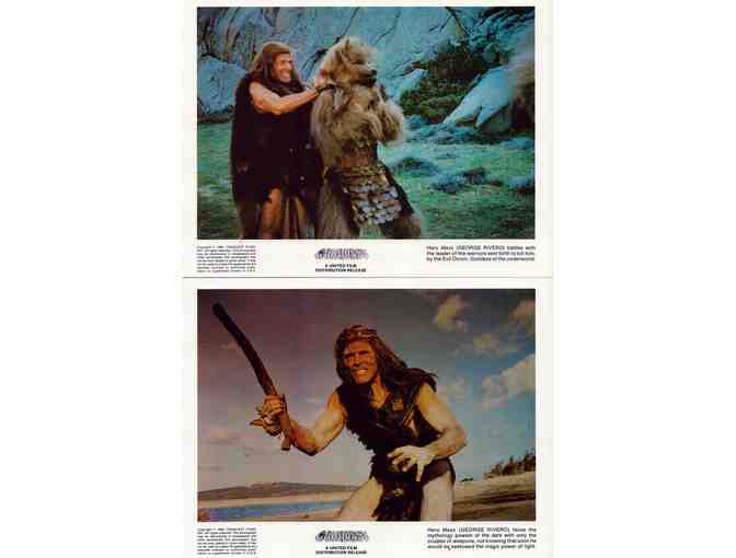 CONQUEST, 1984, mini lobby cards, George Rivero, Maria Scola