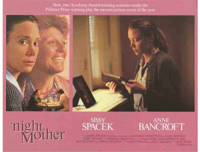 NIGHT MOTHER, 1986, lobby card set, Sissy Spacek, Anne Bancroft, Caroll Robbins.