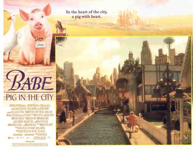 BABE: PIG IN THE CITY, 1998, lobby card set, Mickey Rooney