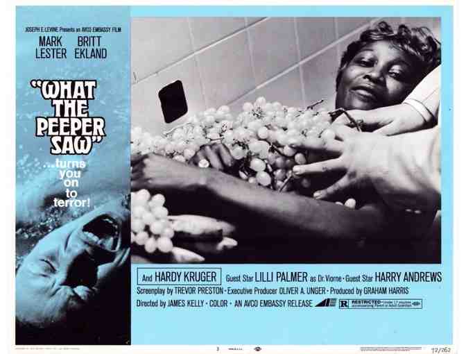 WHAT THE PEEPER SAW, 1972, lobby cards, Mark Lester