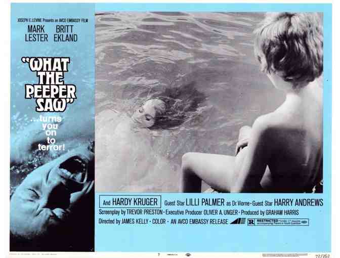 WHAT THE PEEPER SAW, 1972, lobby cards, Mark Lester