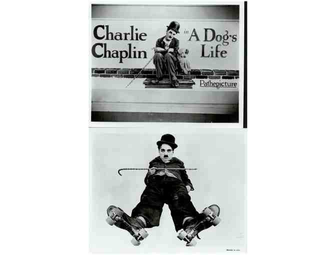 CHARLIE CHAPLIN, group of classic celebrity portraits, stills or photos