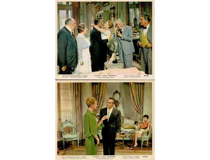 COUNT YOUR BLESSINGS, 1959, mini lobby card set, Deborah Kerr, Maurice Chevalier