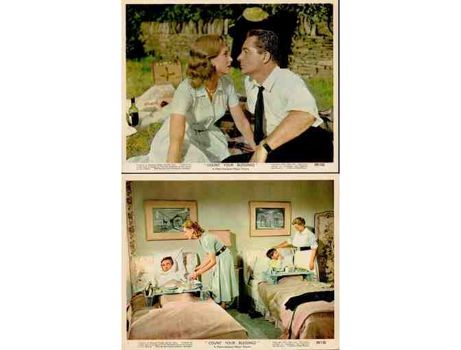 COUNT YOUR BLESSINGS, 1959, mini lobby card set, Deborah Kerr, Maurice Chevalier