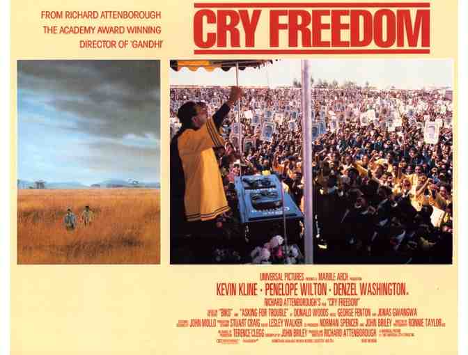 CRY FREEDOM, 1987, lobby card set, Denzel Washington, Kevin Kline