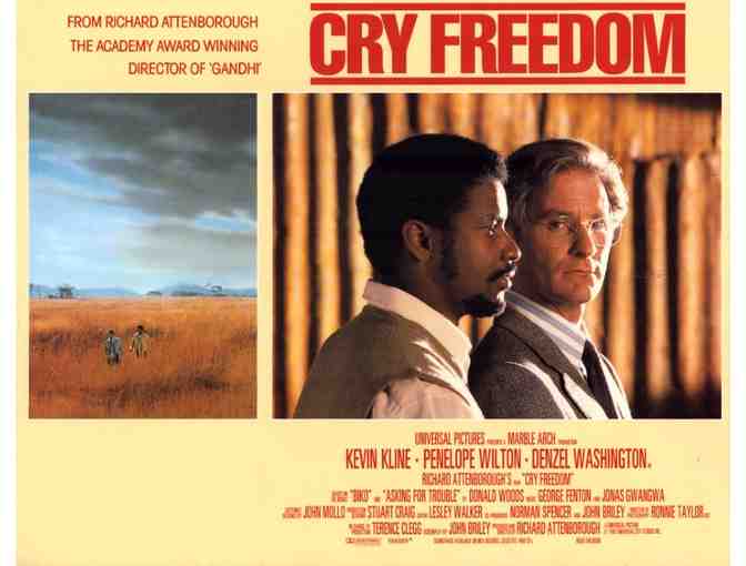 CRY FREEDOM, 1987, lobby card set, Denzel Washington, Kevin Kline