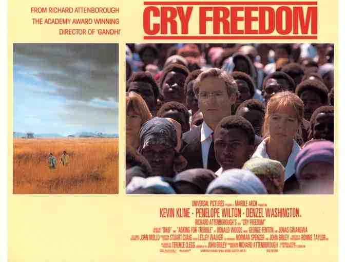 CRY FREEDOM, 1987, lobby card set, Denzel Washington, Kevin Kline