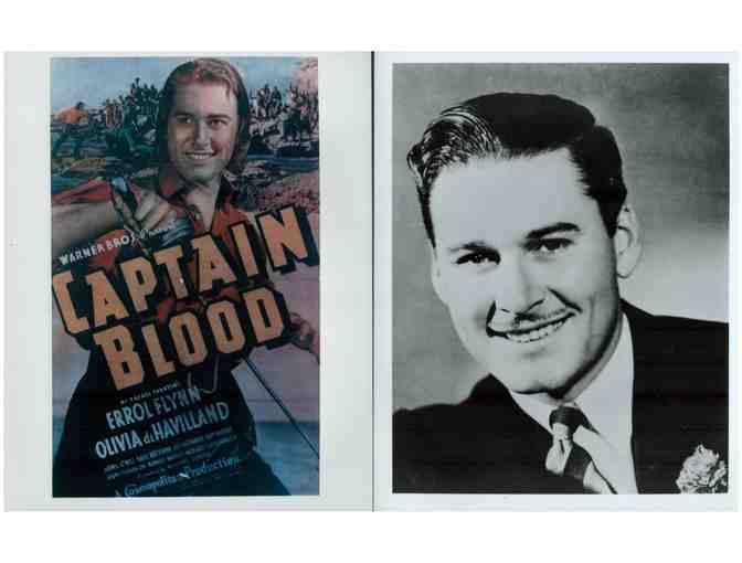 ERROL FLYNN, group of classic celebrity portraits, stills or photos