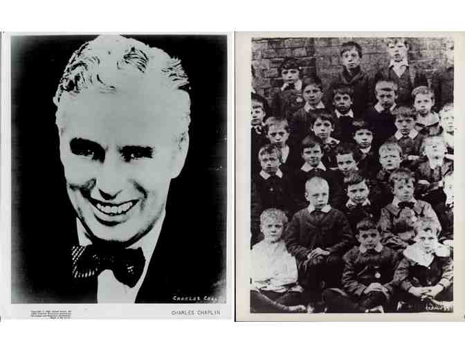 CHARLIE CHAPLIN, group of classic celebrity portraits, stills or photos