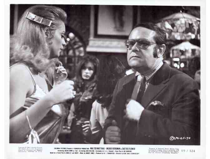 CACTUS FLOWER, 1969, card and stills, Goldie Hawn, Ingrid Bergman