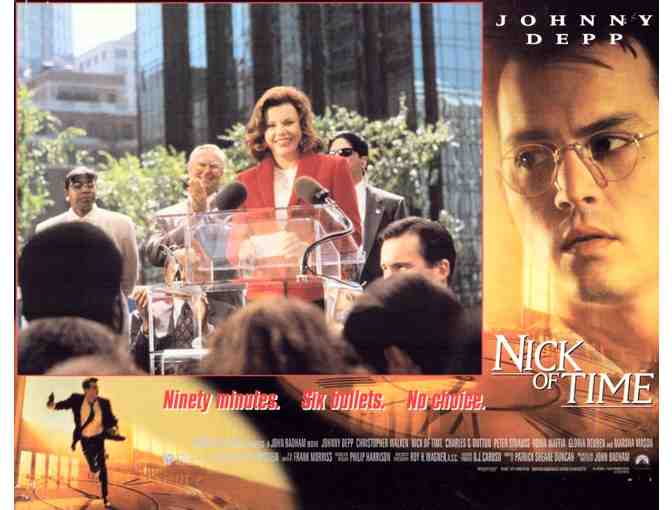 NICK OF TIME, 1995, lobby cards, Johnny Depp, Christopher Walken