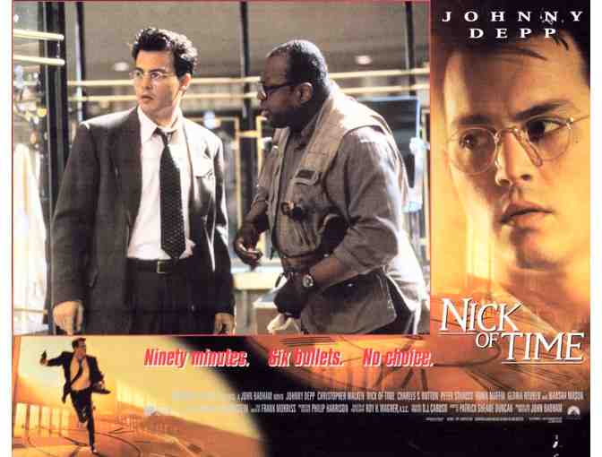 NICK OF TIME, 1995, lobby cards, Johnny Depp, Christopher Walken