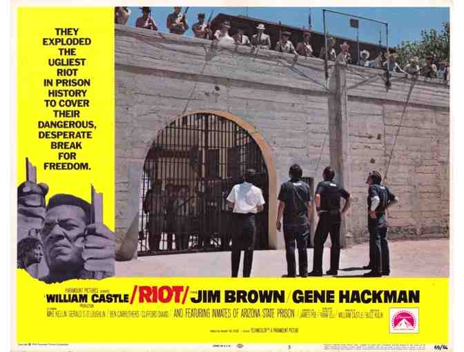 RIOT, 1969, lobby cards, Jim Brown, Gene Hackman