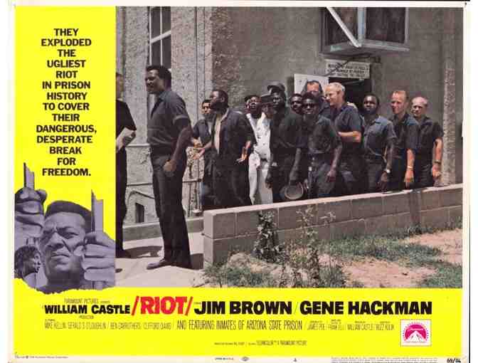 RIOT, 1969, lobby cards, Jim Brown, Gene Hackman