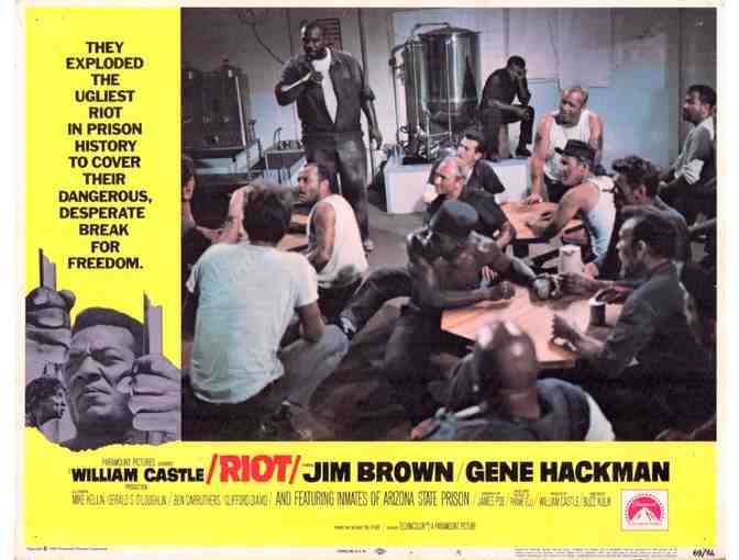 RIOT, 1969, lobby cards, Jim Brown, Gene Hackman