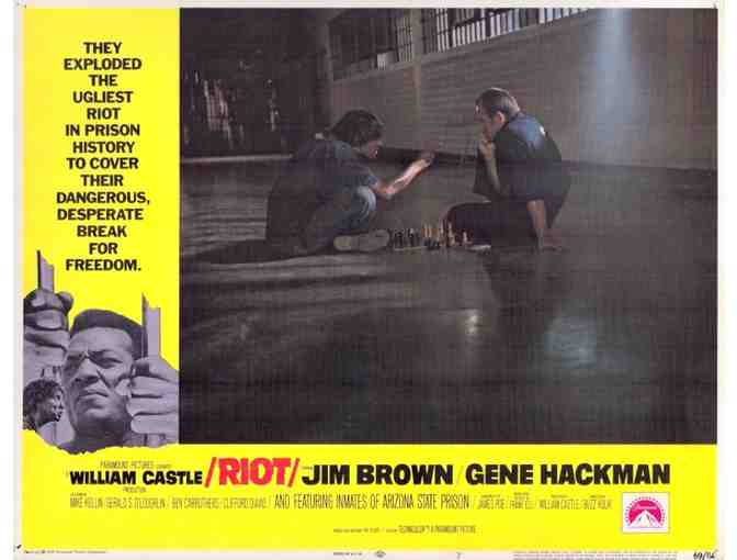 RIOT, 1969, lobby cards, Jim Brown, Gene Hackman