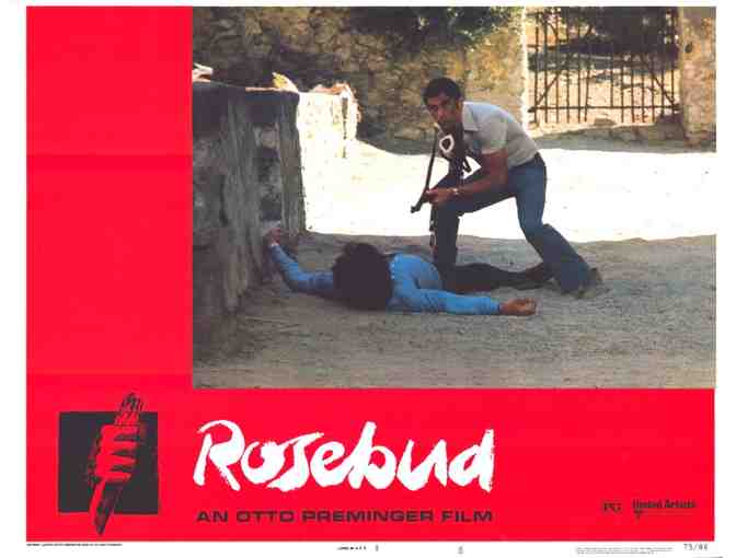 ROSEBUD, 1975, lobby cards, Peter Otoole, Richard Attenborough