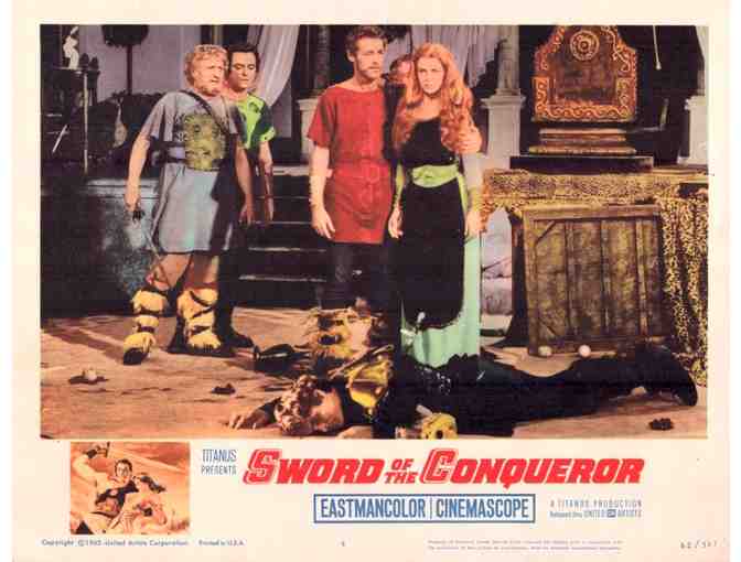 SWORD OF THE CONQUEROR, 1962, lobby cards, Jack Palance