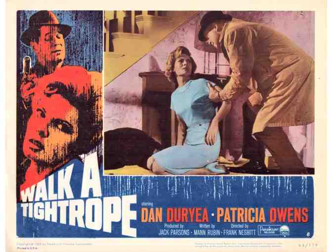 WALK A TIGHTROPE, 1964, lobby cards, Dan Duryea, Patricia Owens