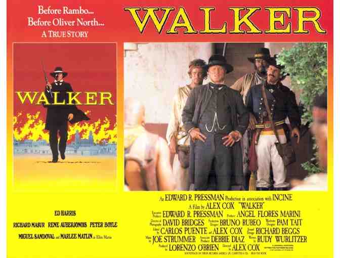 WALKER, 1987, lobby cards, Ed Harris, Rene Auberjonois