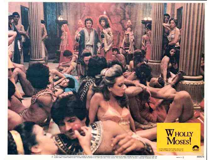 WHOLLY MOSES, 1980, lobby cards, Dudley Moore, Laraine Newman