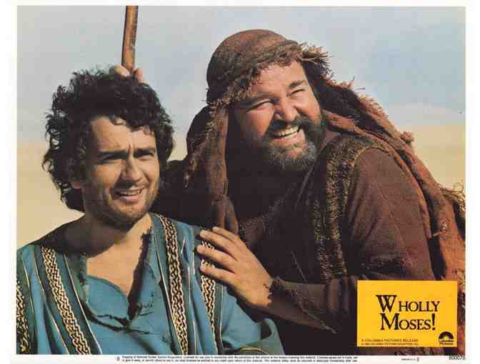 WHOLLY MOSES, 1980, lobby cards, Dudley Moore, Laraine Newman