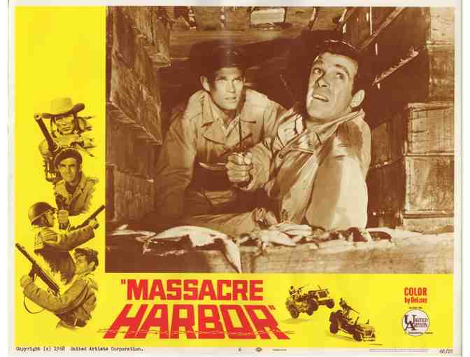 MASSACRE HARBOR, 1968, lobby cards, Christopher George, Claudine Longet