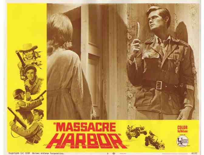 MASSACRE HARBOR, 1968, lobby cards, Christopher George, Claudine Longet